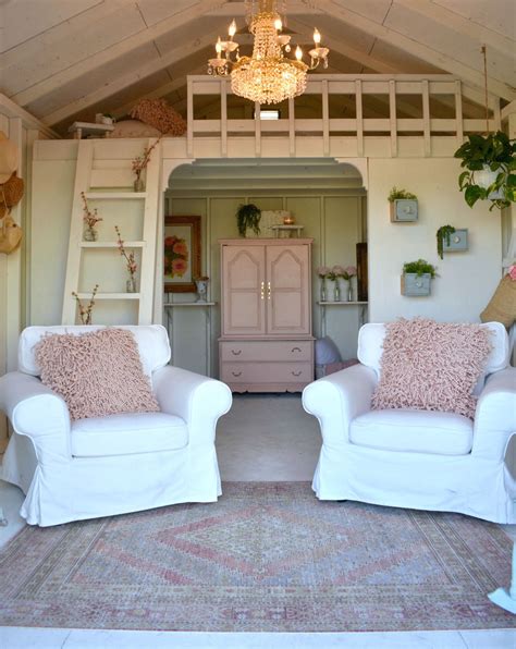 Shabby Chic She Shed Makeover #sheshed | 1000 | Shed interior, Shed ...