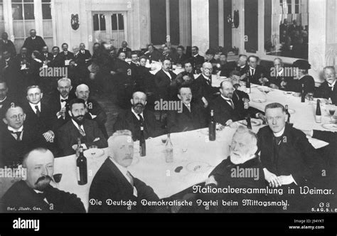 The Deutsche Demokratische Partei (DDP) (German Democratic Party) at the Weimar National ...