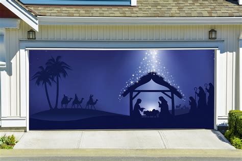 Nativity Scene Garage Door Cover Christmas Outdoor Decor | Etsy