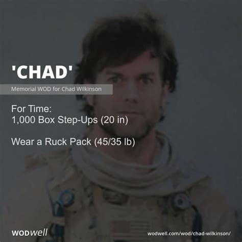 "Chad" Workout, CrossFit WOD | WODwell | Hero workouts, Wod crossfit, Crossfit hero workouts