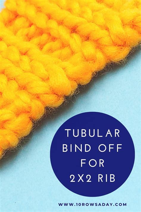 Tubular Bind Off for 2x2 Rib: Easy and Stretchy Edge