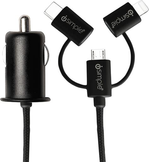 Best Buy: iSimple Car Power Adapter Black IS3CLA