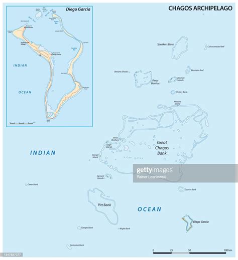 Vector Map Of The Chagos Archipelago British Indian Ocean Territory United Kingdom High-Res ...