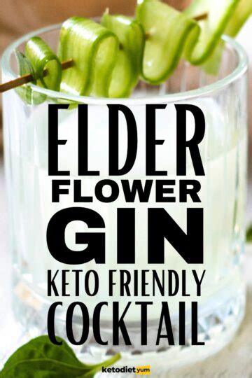 Easy Elderflower Gin Cocktail (Keto Cocktail)