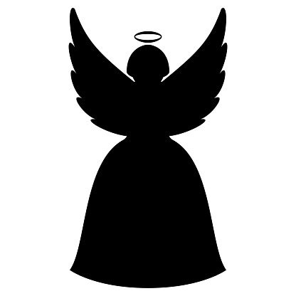 Christmas Angel Silhouette Stock Illustration - Download Image Now - iStock