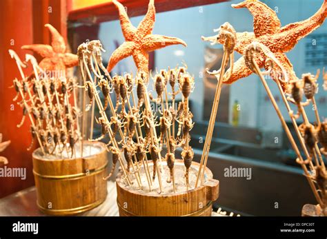 fried scorpions at Wangfujing Snack Street in Dongcheng District, Beijing, China Stock Photo - Alamy