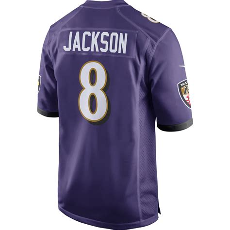 Men's Baltimore Ravens Lamar Jackson Nike Purple Game Player Jersey