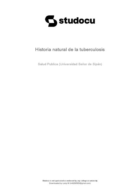 Historia Natural de La Tuberculosis | PDF | Tuberculosis | Inmunología