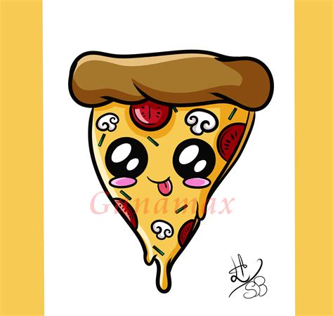 Kawaii Pizza Draw ! | Kawaii zeichnungen, Zeichnungen, Kawaii