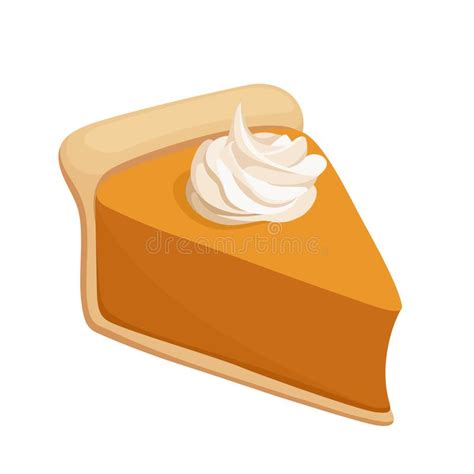 Pumpkin Pie Slice Vector Illustration