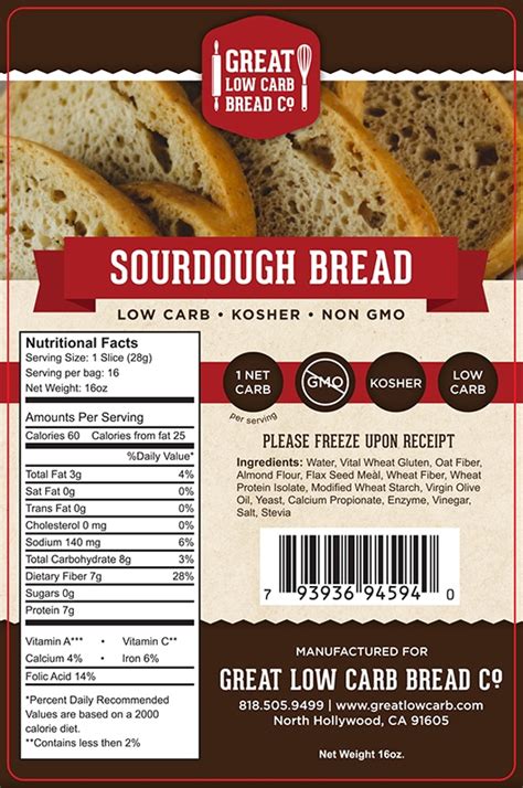 Sourdough Bread Nutrition Label | Blog Dandk