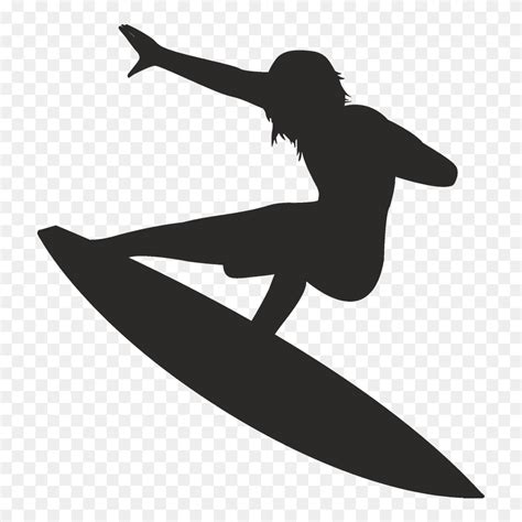 Silhouette Surfing Surfboard - Surfboard Silhouette Clipart (#5285586 ...