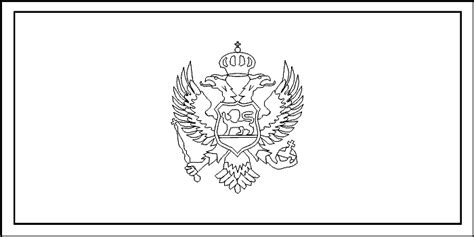 Montenegro flag coloring picture