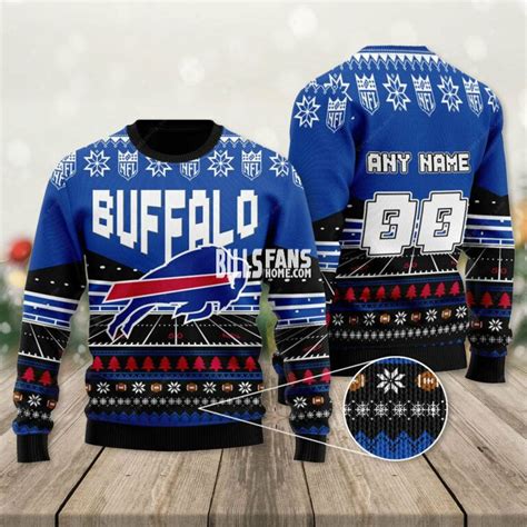 Buffalo Bills Ugly Sweater, Buffalo Bills Personalized Ugly Christmas ...