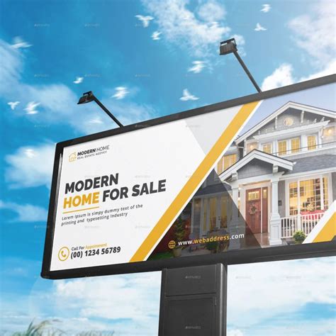 Real Estate Billboard Real Estate Advertising, Real Estate Agency, Modern Homes For Sale, Modern ...