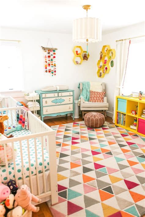 Colorful Boy & Girl Twin Nursery