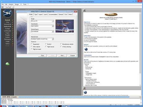 Aircraft Design Software Professional (ADS) 322 - Download, Screenshots