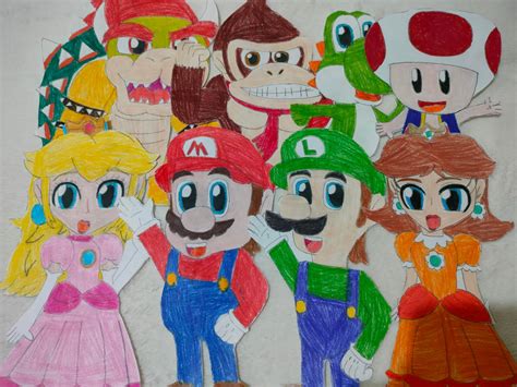 Super Mario bros characters by jamesthecartoonist on DeviantArt