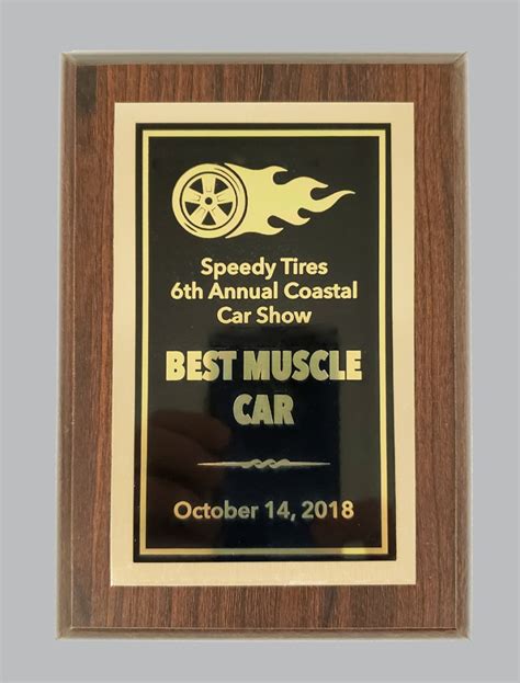 Car Show Resin Legends Award on 8 X 10 Walnut Style Wood Plaque - The ...