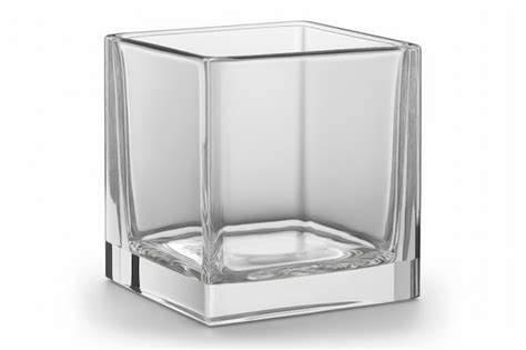 Premium AI Image | Glass Square Vase On A White Background Generative AI