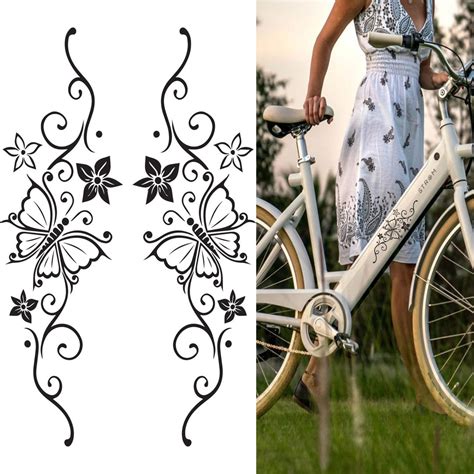 Fun Decorative Bicycle Stickers, Flowers and Butterfly, Bike Decals. - Etsy