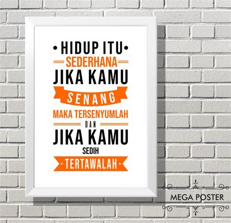 Jual Poster Motivasi - Hidup Itu Sederhana - Frame Bingkai Hiasan ...