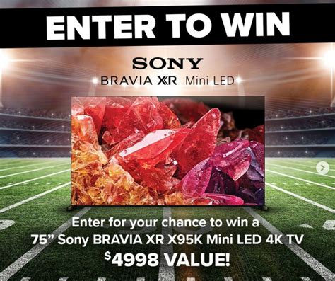 Visions Contest: Win a 75" Sony Bravia XR X95K 4K Ultra HD HDR Mini LED Smart Google TV ...