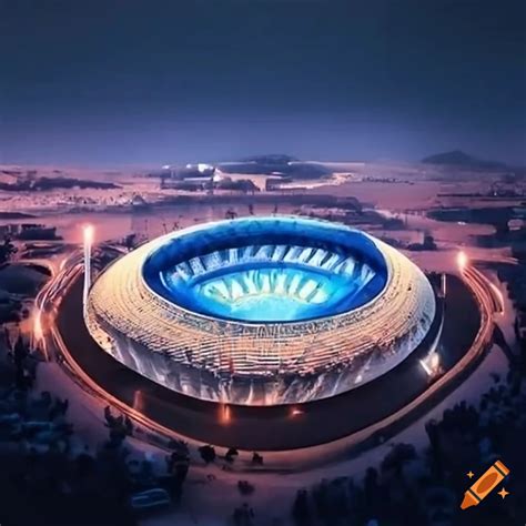 Design of a football stadium for esteghlal team on Craiyon