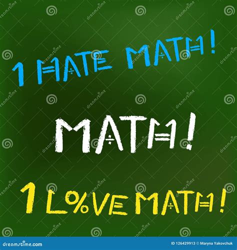 Illustration on a Green Background on the Theme of School and Math ...