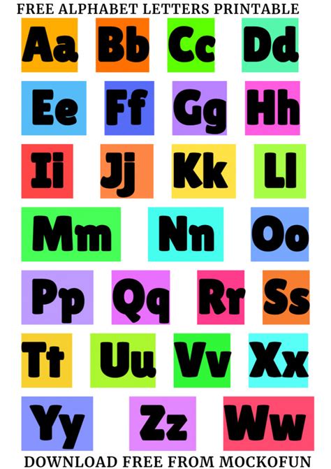 ️ [FREE] Alphabet Letters Printable - MockoFUN