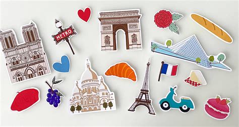 Paris Sticker Pack / Glossy Stickers | Etsy