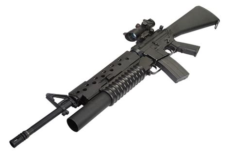 M16 Rifle With An M203 Grenade Launcher Stock Photo - Download Image Now - iStock