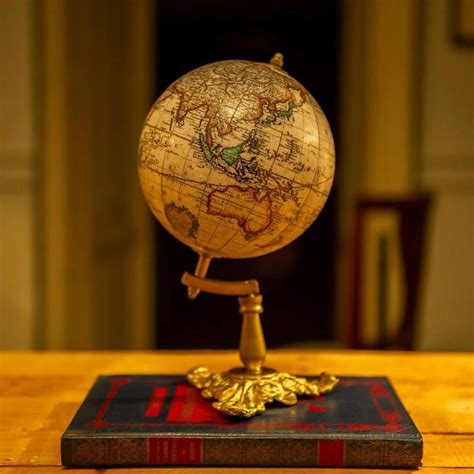 Globe Vintage Terrestrial Handmade Globe World Map Desktop - Etsy | Vintage globe, Rustic office ...