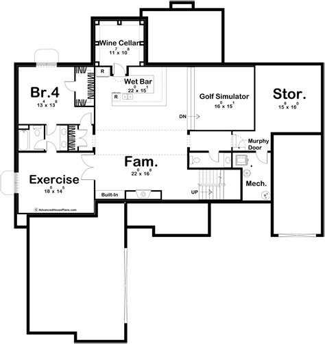 1 Story Modern Farmhouse House Plan with Home Office and Split Garages | Heartwood in 2023 ...