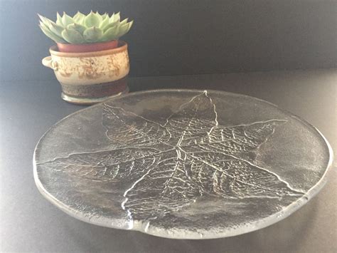 Vintage Plate by KOSTA BODA SWEDEN Glass Leaf Plate Designed by Ann ...