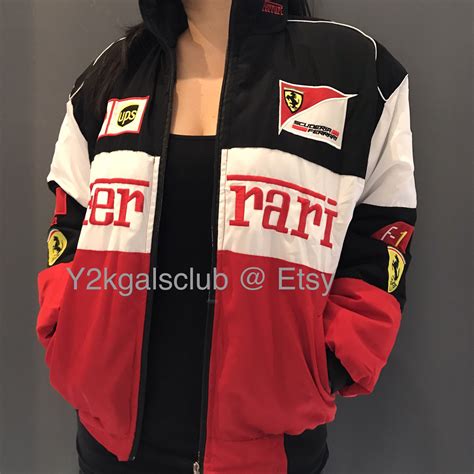 Chaqueta de carreras vintage de F1 Chaqueta de Nascar Ferrari | Etsy