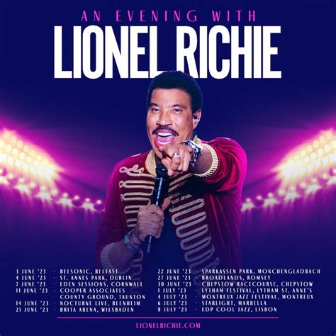 Lionel Richie Tickets, 2023 Concert Tour Dates & Details | Bandsintown