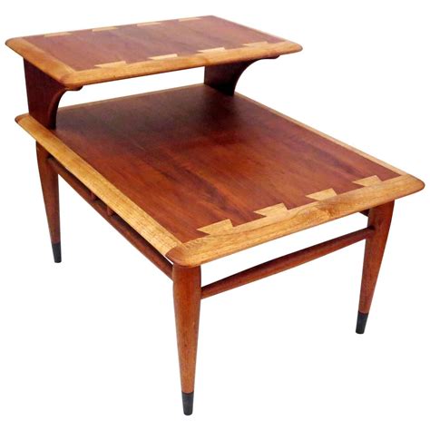 1950s American Modern walnut step end side table Atomic age | 1stdibs.com | Antique end tables ...