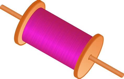 Realistic String Spool Thread Element In Pink And Brown Color. 25075688 Vector Art at Vecteezy