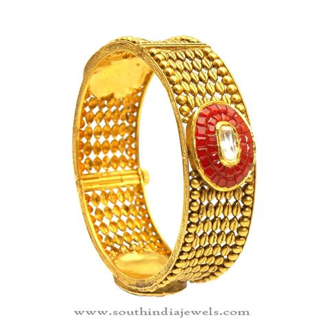 Gold Designer Kangan ~ South India Jewels