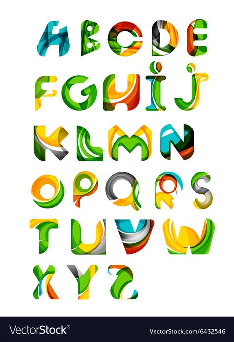 Collection of alphabet letters logos design Vector Image