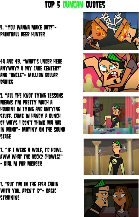 My 5 favorite quotes per character: Duncan (13/87) : r/Totaldrama