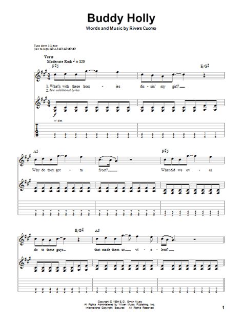 Buddy Holly by Weezer - Guitar Tab Play-Along - Guitar Instructor