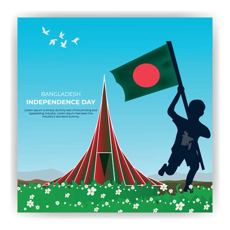 Happy Bangladesh independence day Vector illustration with National Monument 6396886 Vector Art ...