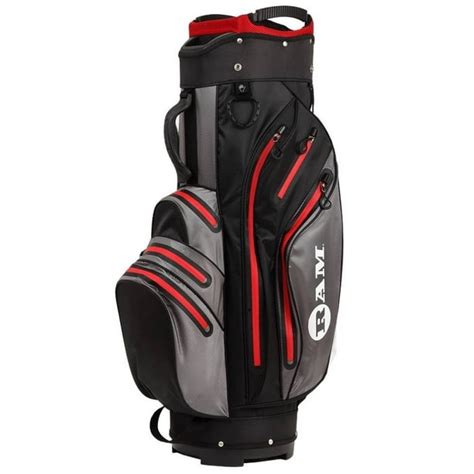 Ram Golf Waterproof Cart Bag - 14 Way Club Dividers Black/Grey/Red - Walmart.com - Walmart.com