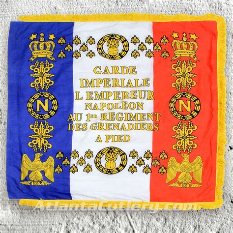 Napoleonic 1st Regiment Grenadier Cotton Flag w/ Fringe- AtlantaCutlery.com