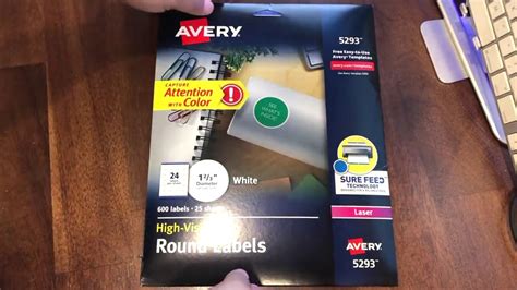 Avery 5293 Round Labels Review, All around excellent Easy to setup and perfect size - YouTube