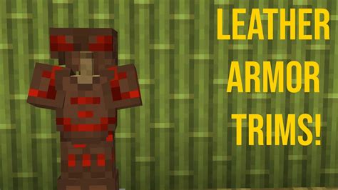 Leather Armor Trims! | Minecraft 1.20 Snapshot 23W05A - YouTube