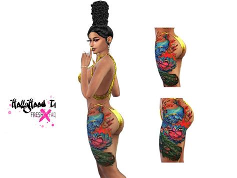 teekdafreek's Cardi Peacock Tattoo | Peacock tattoo, Cardi b tattoo, Sims 4 tattoos