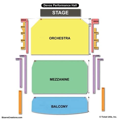 devos hall seating chart di 2020